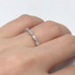 14k White Gold Diamond Ring, Beaded Milgrain with Vintage Engraved Leaves Wide Knife Edge Almost Eternity Band, Diamond Band