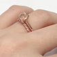 Rose Gold Morganite Engagement Ring 14k Solid Gold, Morganite Solitaire Ring, Morganite Wedding Ring, Morganite Bridal Ring, Wedding Set
