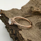 0.50 CT Round Cut Engagement Ring in 14k Rose Gold, Forever One Moissanite Engagement Ring, Diamond Halo Wedding Ring, Anniversary Ring