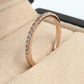 14k Rose Gold Half Eternity Diamond Band, Stackable Diamond Matching Wedding Band