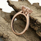 Oval Engagement Ring 14k Rose Gold Morganite Ring Solitaire Ring 9x7mm/1.70 Carats Oval Cut Morganite Diamond Wedding Ring