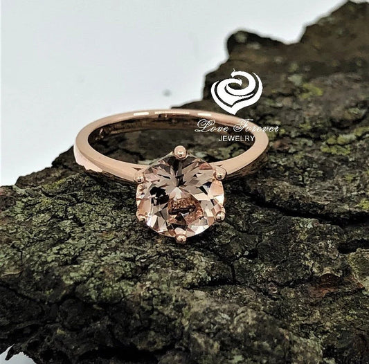 Gold hot sale morganite rings