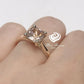 14k Yellow Gold Engagement Ring Morganite Ring 7mm Cushion Cut Morganite Solitaire Ring Anniversary Ring