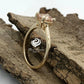 14k Yellow Gold Engagement Ring Morganite Ring 7mm Cushion Cut Morganite Solitaire Ring Anniversary Ring