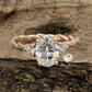 1.50ct Oval Moissanite Engagement Ring 14k Rose Gold, Forever One Oval Cut Moissanite Ring, Diamond Wedding Ring, Anniversary Ring