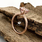 14k Rose Gold Solitaire Ring Morganite Ring 7mm Round Cut Morganite Engagement Ring Anniversary Ring