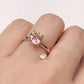 14k Rose Gold Solitaire Ring Morganite Ring 7mm Round Cut Morganite Engagement Ring Anniversary Ring