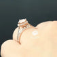 Rose Gold Morganite Pear Shape Ring Set, Pear Morganite Engagement Ring , Morganite Wedding Set, Pear Cut Morganite Ring Set, Morganite Pear