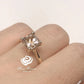 14k Yellow Gold Engagement Ring Morganite Ring 7mm Cushion Cut Morganite Solitaire Ring Anniversary Ring