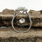 Engagement Ring 14k White Gold Double Halo Diamond Ring Certified 9mm/3ct Round Cut Forever One D-F Color Moissanite Ring