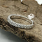 Diamond Half Eternity Wedding Band, 14k White Gold Stackable Wedding Band, Half Eternity Band, Diamond Band