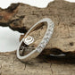 Diamond Half Eternity Wedding Band, 14k White Gold Stackable Wedding Band, Half Eternity Band, Diamond Band