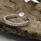 Diamond Band 14k White Gold Half Eternity Diamond Band Wedding Band Matching Band Anniversary Band