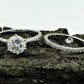 1.25 CT Round Engagement Ring Set In 14k White Gold, Simple Wedding Set, Moissanite Engagement Ring, Forever One Moissanite Bridal Set