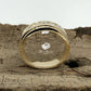 8mm Mens Wedding Band 14K Yellow Gold , Mens Wedding Ring, Forever One Moissanite Wedding Ring, His Wedding Band, Gold Mens Wedding Band