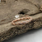 14k Rose Gold Diamond Band, Diamond Ring, Diamonds Infinity Twisted Diamond Matching Band, Half Eternity Band