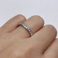 Channel set wedding band in 14k White Gold, Channel Set Round Cut Band, Channel Set Band, Half Eternity Band, Stacking Wedding Band, Diamond Band