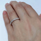 Channel set wedding band in 14k White Gold, Channel Set Round Cut Band, Channel Set Band, Half Eternity Band, Stacking Wedding Band, Diamond Band