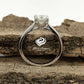 1 CT Cushion Engagement Ring 14k White Gold, Forever One DEF Moissanite Engagement Ring, Wedding Ring, Anniversary Ring
