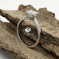 1 CT Cushion Engagement Ring 14k White Gold, Forever One DEF Moissanite Engagement Ring, Wedding Ring, Anniversary Ring