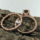 Rose Gold Morganite Engagement Ring 14k Solid Gold, Morganite Solitaire Ring, Morganite Wedding Ring, Morganite Bridal Ring, Unique Ring