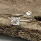 1 CT Cushion Engagement Ring 14k White Gold, Forever One DEF Moissanite Engagement Ring, Wedding Ring, Anniversary Ring