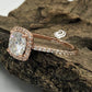 1.66 CT Cushion Cut Engagement Ring 14k Rose Gold, Forever One Cushion Moissanite Ring, Diamond Halo Ring, Diamond Wedding Ring
