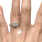 Cushion Cut Engagement Ring in 14k White Gold, Diamond Wedding Band, Forever One Moissanite Bridal Wedding Set, Stackable Wedding Band