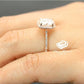 1.66 CT Cushion Cut Engagement Ring 14k Rose Gold, Forever One Cushion Moissanite Ring, Diamond Halo Ring, Diamond Wedding Ring