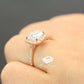 1.66 CT Cushion Cut Engagement Ring 14k Rose Gold, Forever One Cushion Moissanite Ring, Diamond Halo Ring, Diamond Wedding Ring