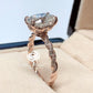 2cts or 3cts Moissanite Ring Diamond Ring Certified 9x7mm or 10x8mm Oval Cut Forever One G-H Color Moissanite 14k Rose Gold Engagement Ring