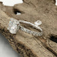 3ct Round Engagement Ring 14k White Gold, Forever One Round Cut D-F Color Moissanite Engagement Ring, Hidden Pave Halo Diamond Wedding Ring