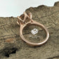 14k Rose Gold Solitaire Ring Morganite Ring Engagement Ring 9mm/2.60 Carats Round Cut Morganite Wedding Ring Anniversary Ring