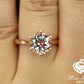 14k Rose Gold Solitaire Ring Morganite Ring Engagement Ring 9mm/2.60 Carats Round Cut Morganite Wedding Ring Anniversary Ring