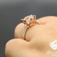 14k Rose Gold Solitaire Ring Morganite Ring Engagement Ring 9mm/2.60 Carats Round Cut Morganite Wedding Ring Anniversary Ring