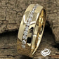 Men's Wedding Band! 6mm Men's Diamonds Wedding Band 14k Yellow Gold Matching Wedding Band Promise Ring Anniversary Ring