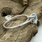14k White Gold Engagement Ring Aquamarine Ring 6mm/0.80 Carats Round Cut Aquamarine Solitaire Ring Anniversary Ring Wedding Ring