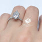 2 CT Engagement Ring 14k White Gold, Diamond Ring, Pear Cut Engagement Ring, Forever One Moissanite Ring