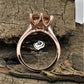 14k Rose Gold Solitaire Ring Morganite Ring Engagement Ring 9mm/2.60 Carats Round Cut Morganite Wedding Ring Anniversary Ring