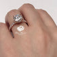 14k Gold Diamond Ring Forever One Moissanite Ring Certified 9mm/3ct Round Cut DEF Color Moissanite Hidden Pave Halo Diamond Engagement Ring