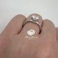 Cushion Engagement Ring 14k White Gold, Forever One Moissanite Engagement Ring, Wedding Ring, Anniversary Ring