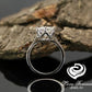3 CT Round Engagement Ring in 14k White Gold, Forever One Moissanite Engagement Ring, Solitaire Anniversary Ring