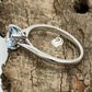 14k White Gold Engagement Ring Aquamarine Ring 6mm/0.80 Carats Round Cut Aquamarine Solitaire Ring Anniversary Ring Wedding Ring