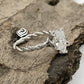 2 CT Engagement Ring 14k White Gold, Diamond Ring, Pear Cut Engagement Ring, Forever One Moissanite Ring