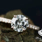 1.25 CT Round Cut Bridal Set in 14k Rose Gold Wedding Set, Rose Gold Moissanite Engagement Set, Forever One Moissanite, Diamond Ring Set