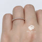 14k Rose Gold Half Eternity Diamond Band 0.22 Carats Diamond Stackable Matching Band Diamond Wedding