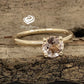 14k Yellow Gold Engagement Ring Solitaire Ring Morganite Ring 7mm/1.30 Carats Round Cut Morganite Wedding Ring Anniversary Ring