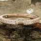 Morganite Engagement Ring Set In 14K Rose Gold, Morganite Round Engagement Ring, Rose Gold Morganite Bridal Set