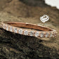 14k Rose Gold Diamond Band Half Eternity Matching Band 0.31 Carat Diamond Ring Wedding Band, Diamond Band