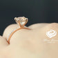 Engagement Ring 14k Rose gold Morganite Ring Diamond Ring 7mm/1.35 Carats Round Cut Morganite Diamond Wedding Ring